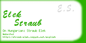 elek straub business card